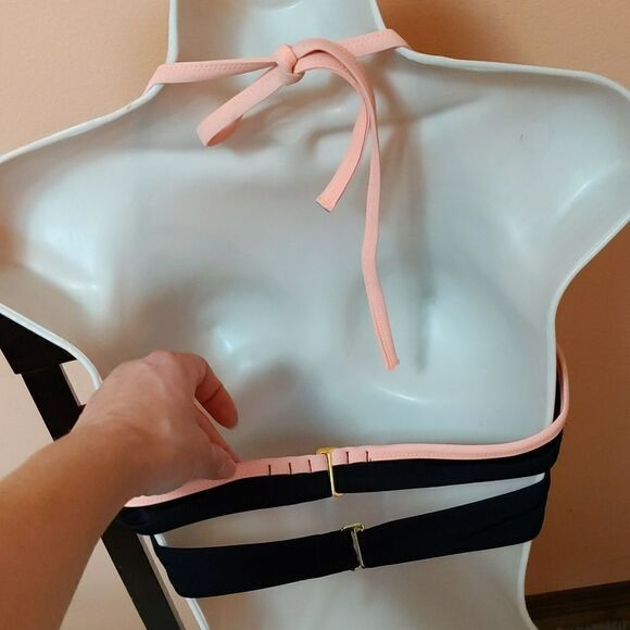 Victoria’s Secret Black Orange teal yellow Push Up Swim Suit Bikini Top 36C - Picture 5 of 9